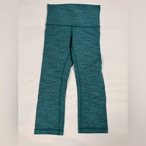 Lululemon Wunder Under Crop Space Dye Jungle Teal Women’s 6 Retail $88